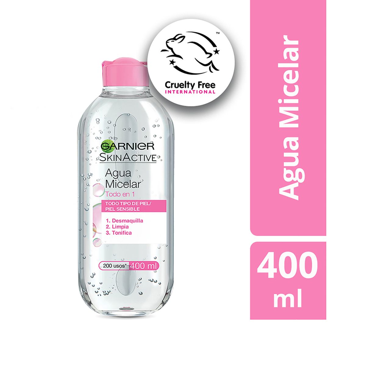 GARNIER - Agua Micelar Garnier Skin Active Todo en 1 Envase 400 mL