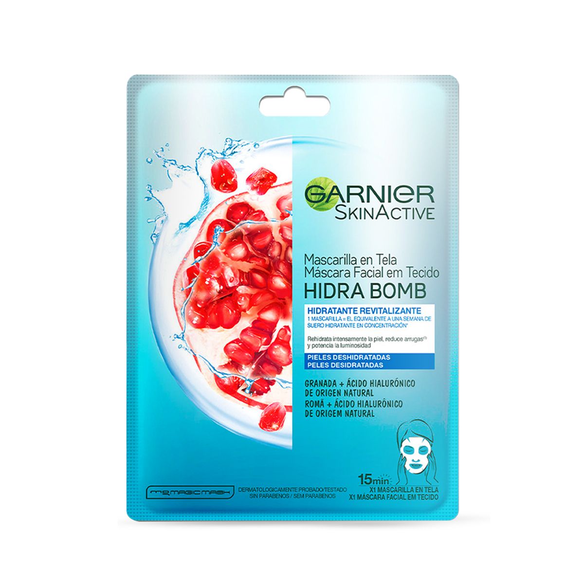 GARNIER - Mascarilla en Tela Facial Garnier Hidra Bomb Revitalizante