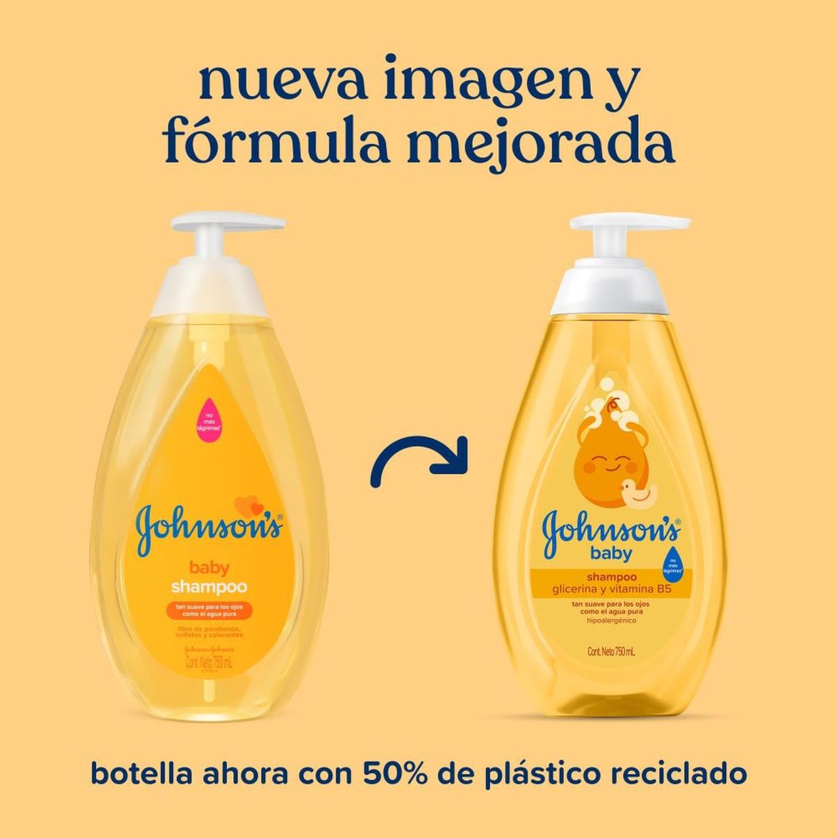 JOHNSONS BABY - Shampoo Johnsons Baby Original Botella 750 mL
