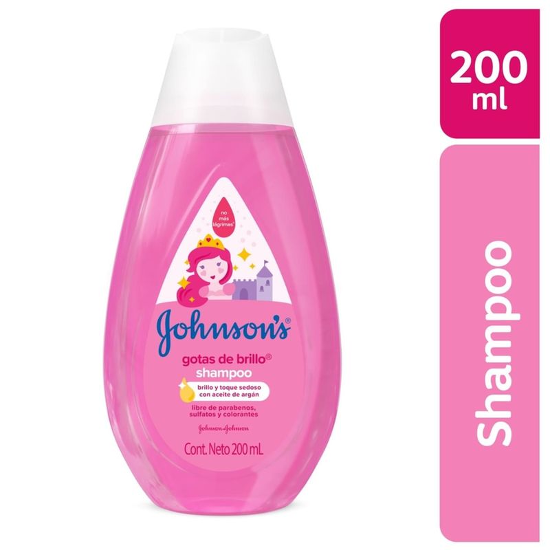 JOHNSONS - Shampoo Bebé Johnsons Gotas de Brillo Botella 200 mL
