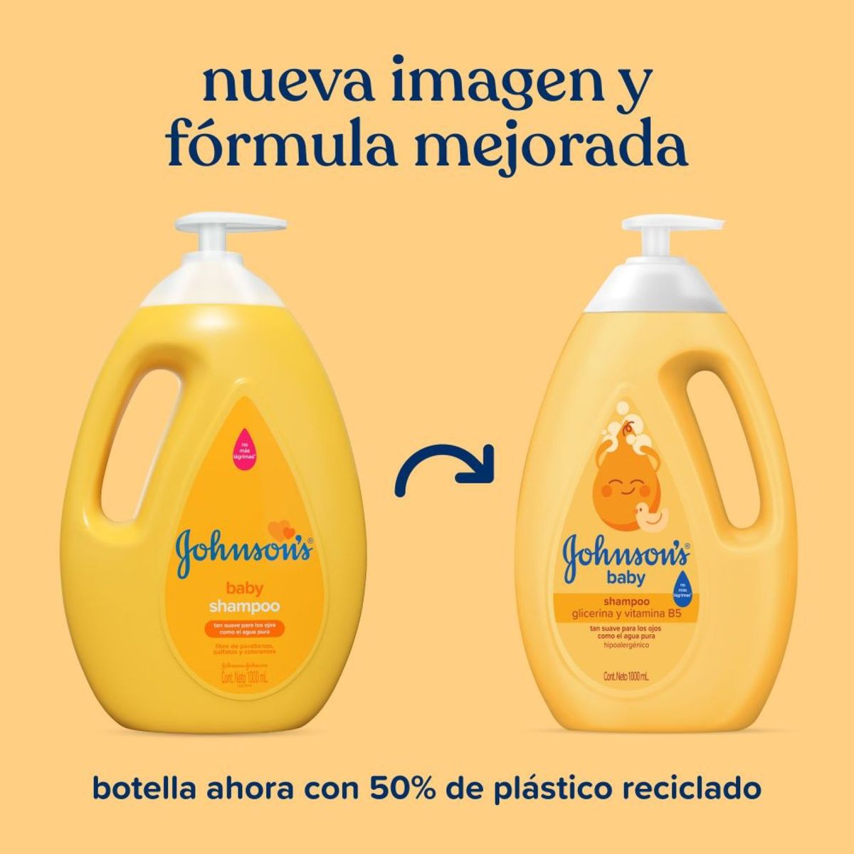 JOHNSONS BABY - Shampoo Bebé Johnsons Original Botella 1 L