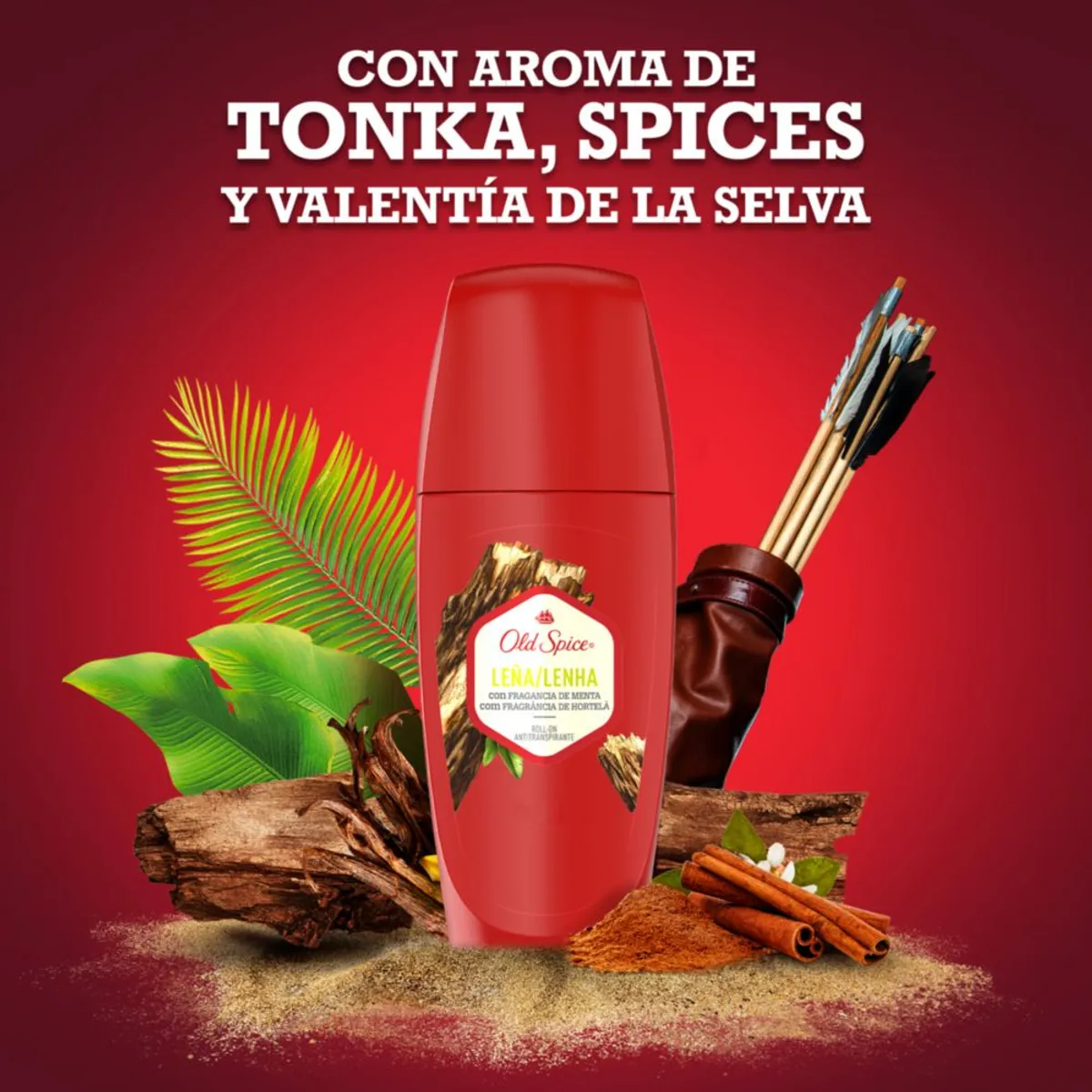 OLD SPICE - Desodorante Roll On Old Spice Leña Envase 52 g