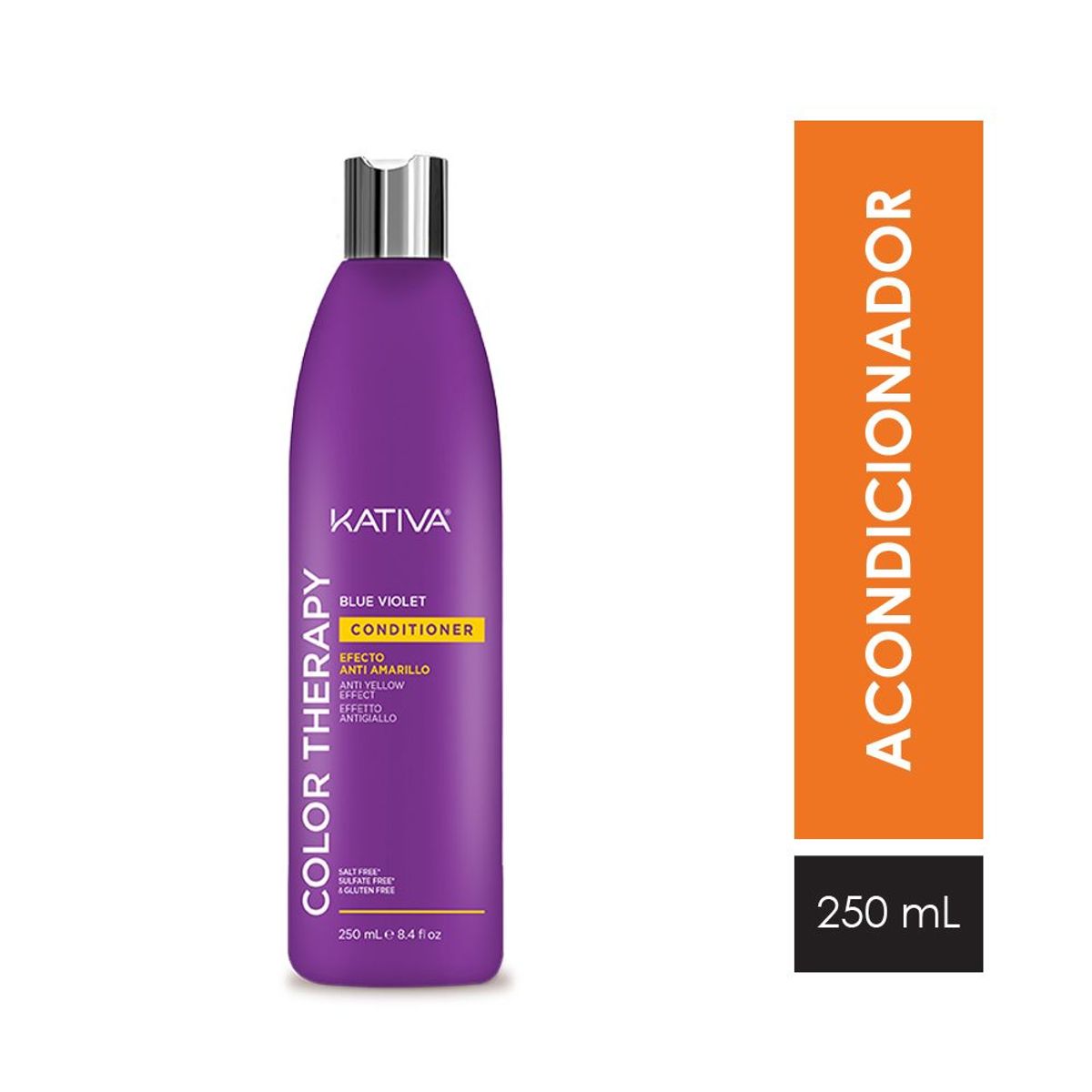 KATIVA - Acondicionador Kativa Color Therapy Blue Violeta Botella 250 mL