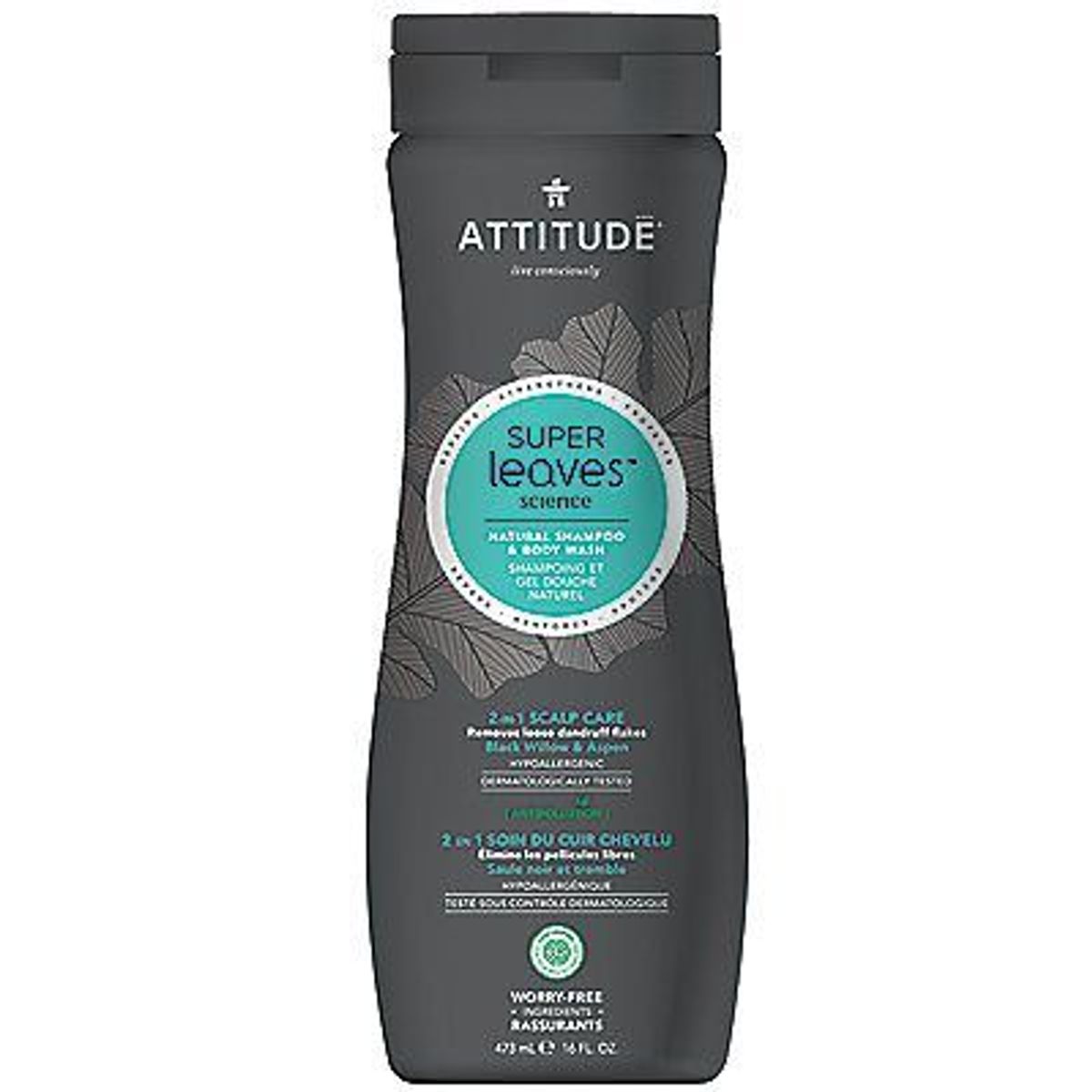 ATTITUDE - Shampoo y Gel de Baño Anticaspa Attitude Envase 473 mL