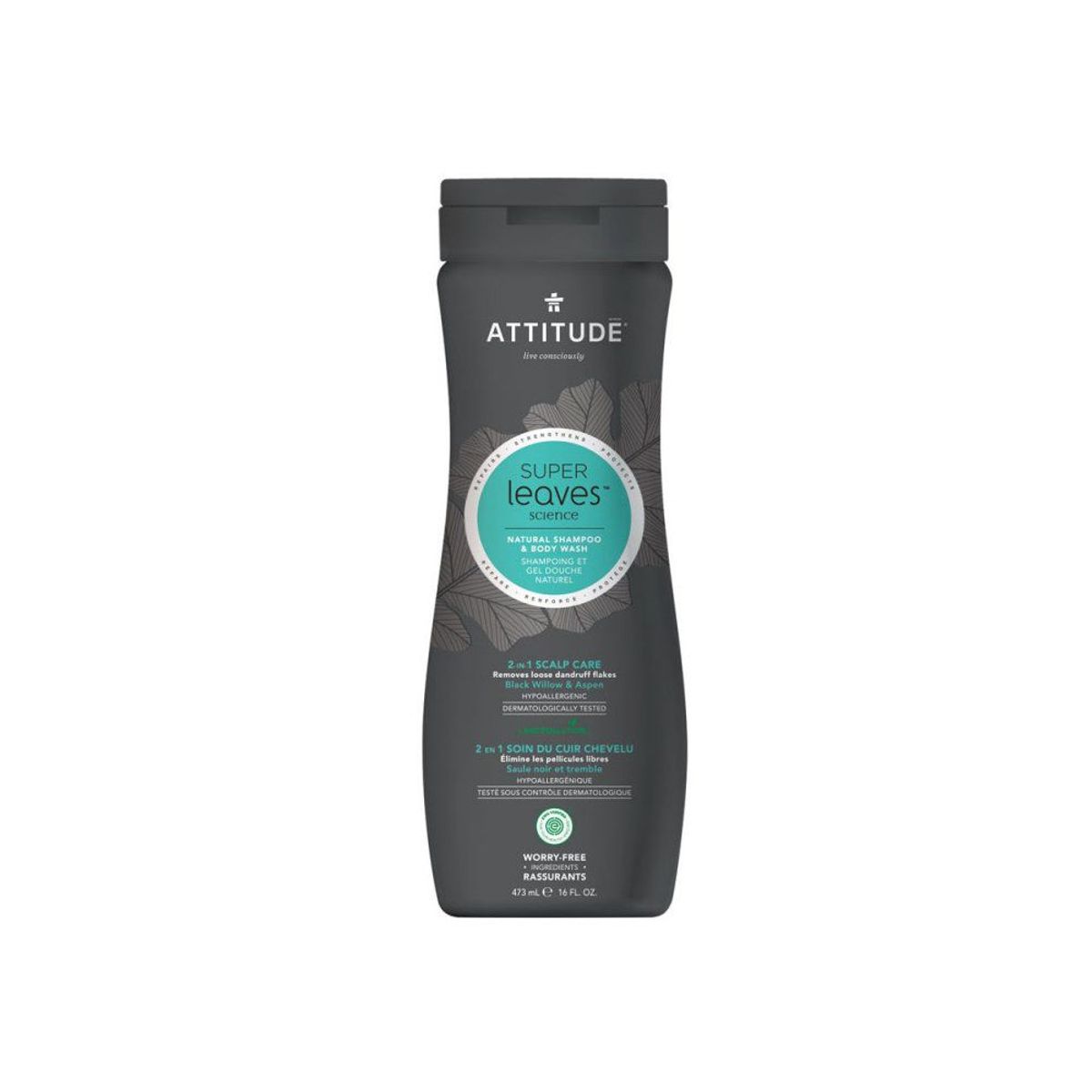 ATTITUDE - Shampoo y Gel de Baño Anticaspa Attitude Envase 473 mL
