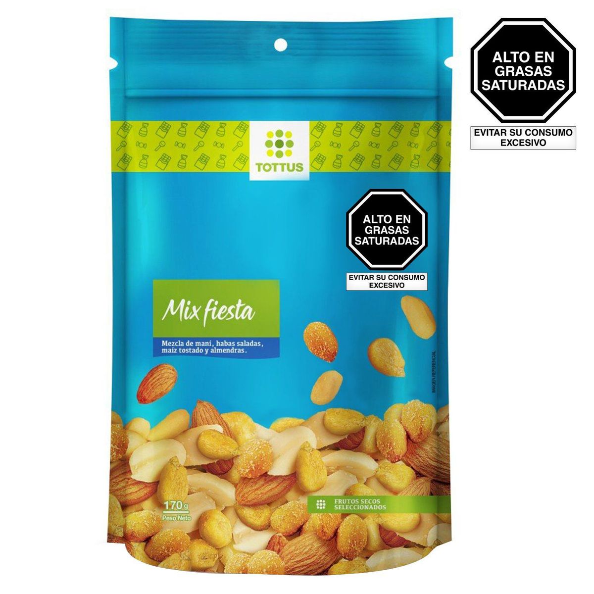 TOTTUS - Frutos Secos Tottus Mix Fiesta Doypack 170 g