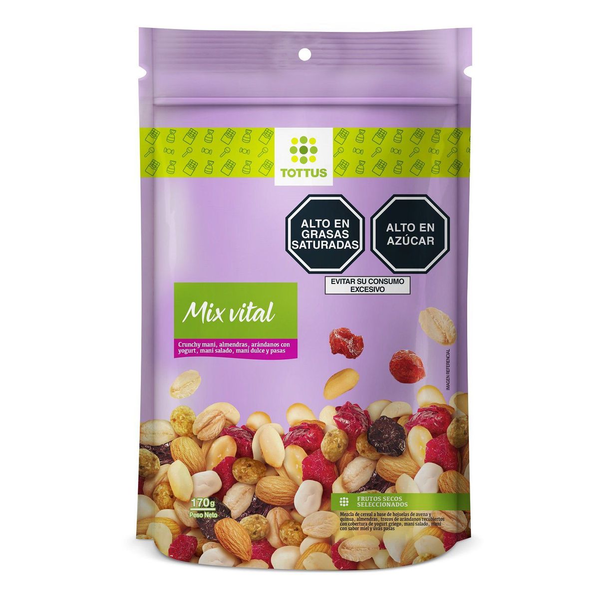 TOTTUS - Frutos Secos Tottus Mix Vital Doypack 170 g