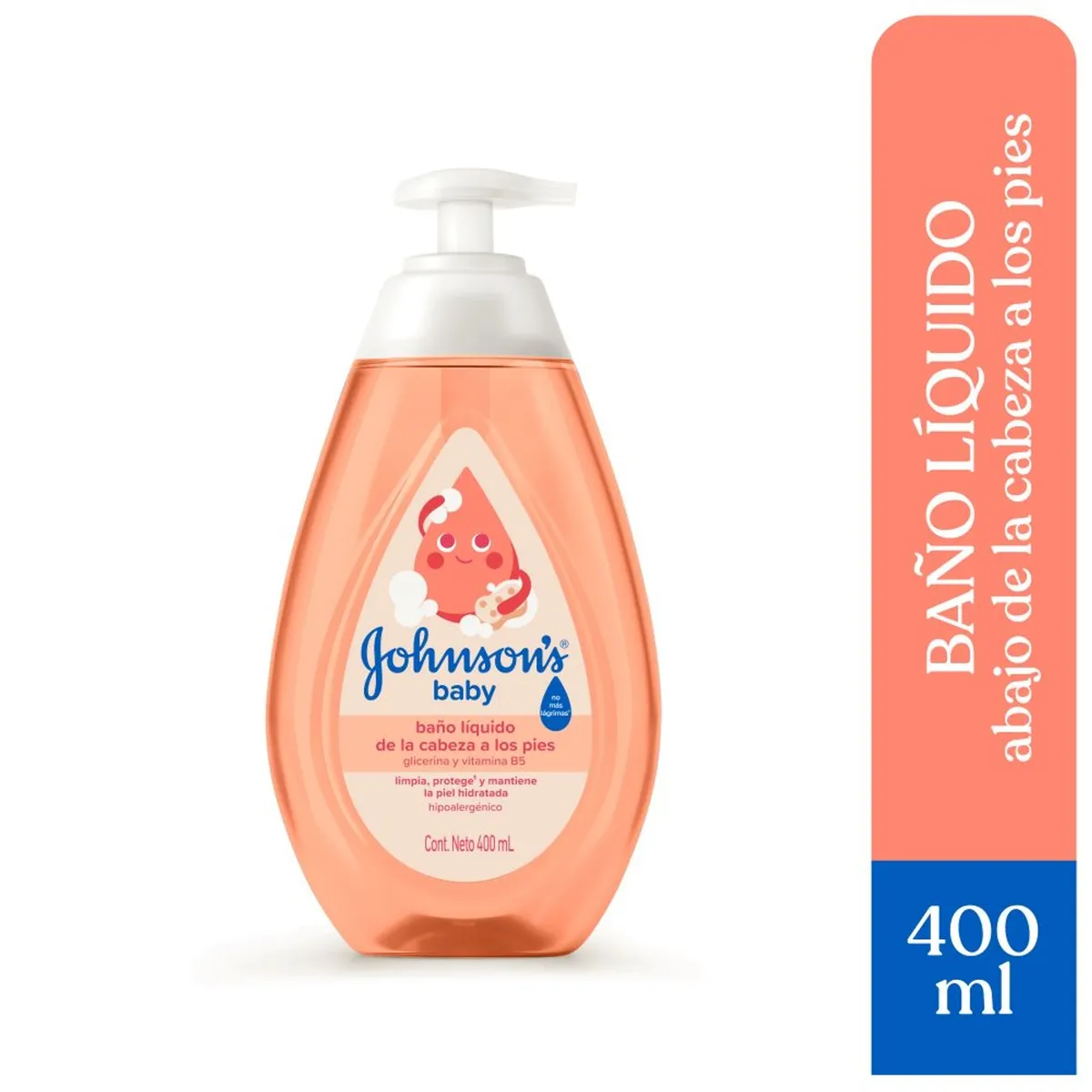 JOHNSONS BABY - Baño Líquido Johnsons Baby Cabezas a Pies Envase 400 mL