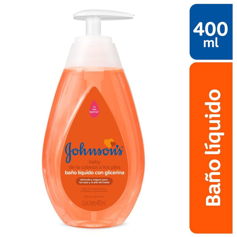 JOHNSONS - Baño Líquido Johnsons Bebé Cabezas A Pies Envase 400 mL
