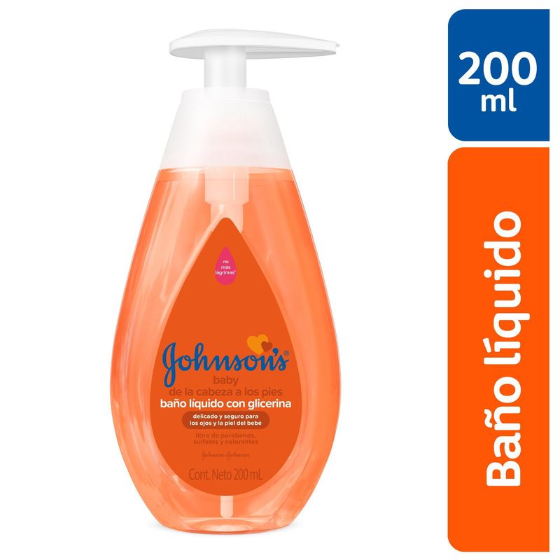 JOHNSONS - Baño Líquido Johnsons Bebé Cabezas A Pies Envase 200 mL