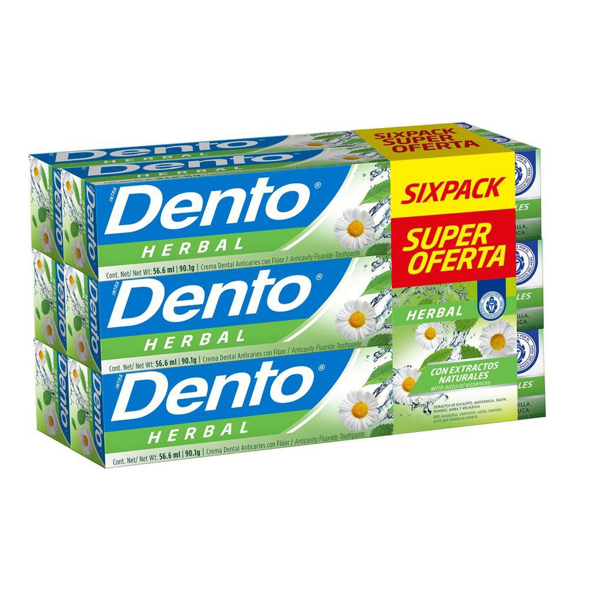 DENTO - Crema Dental Dento Herbal Caja 6 Und