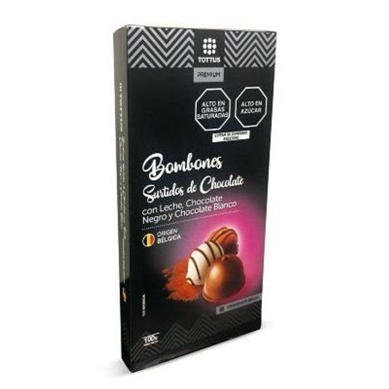 TOTTUS PREMIUM - Bombones de Chocolate Negro y Chocolate Blanco Tottus 100 g