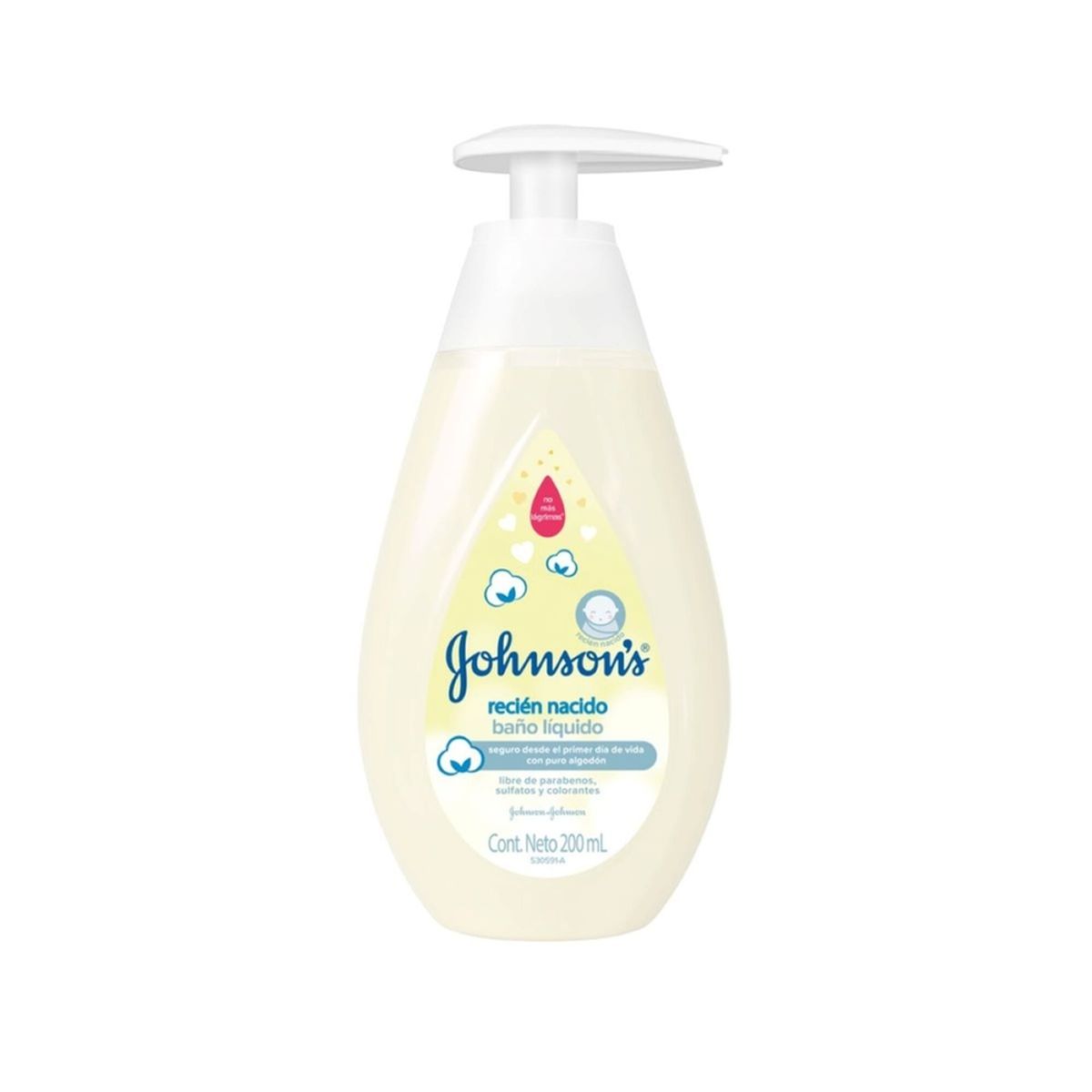 JOHNSONS BABY - Jabón Líquido Baño Johnsons Baby Recién Nacido  Envase 200 mL