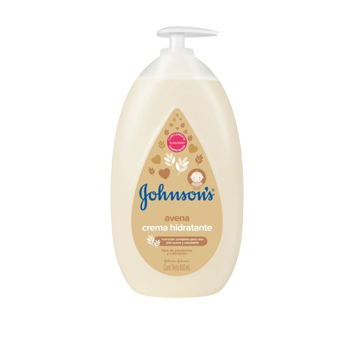 JOHNSONS - Crema Corporal Johnsons Baby Avena Envase 800 g