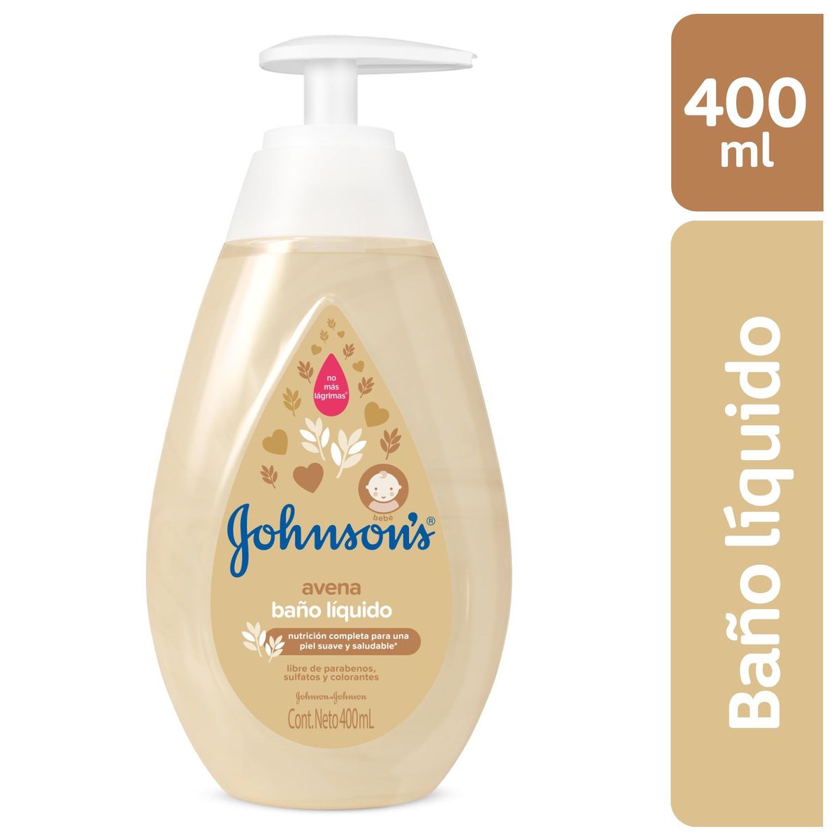 JOHNSONS BABY - Baño Líquido Bebé Johnsons Avena Botella 400 mL