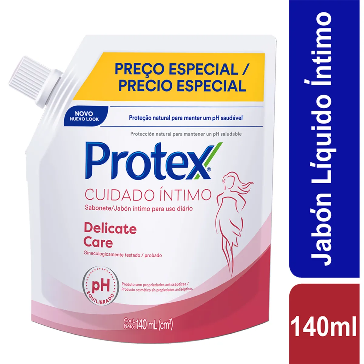 PROTEX - Jabón Líquido Protex Cuidado Íntimo Delicate Care Envase 140 mL