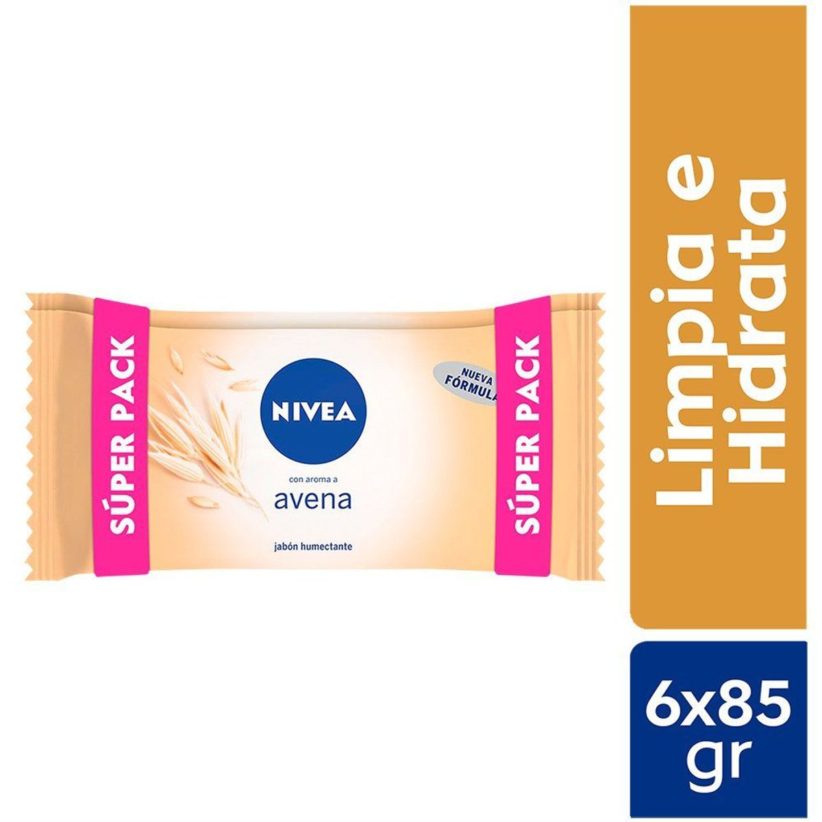 NIVEA - Jabón en Barra Nivea Avena Empaque 6 Und
