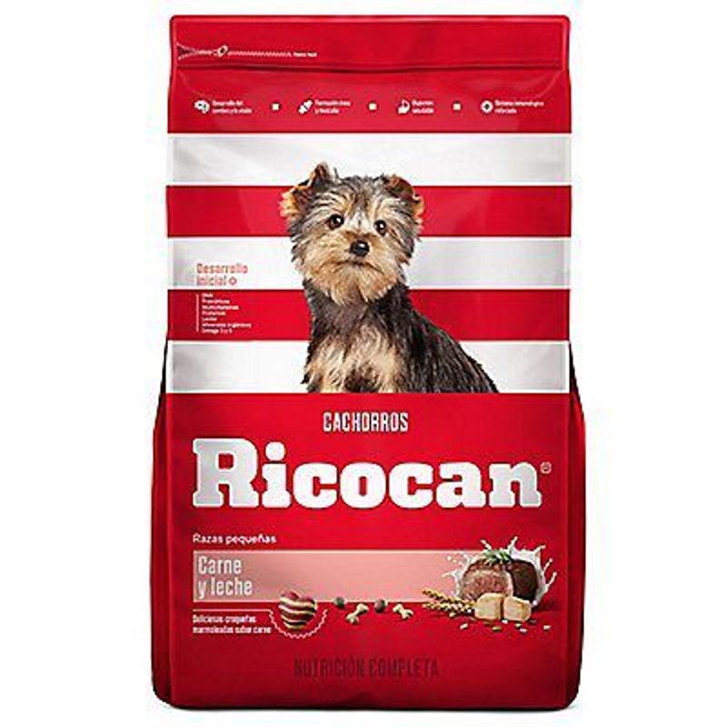 RICOCAN - Croquetas Ricocan Carne y Leche Cachorros Bolsa 1 Kg
