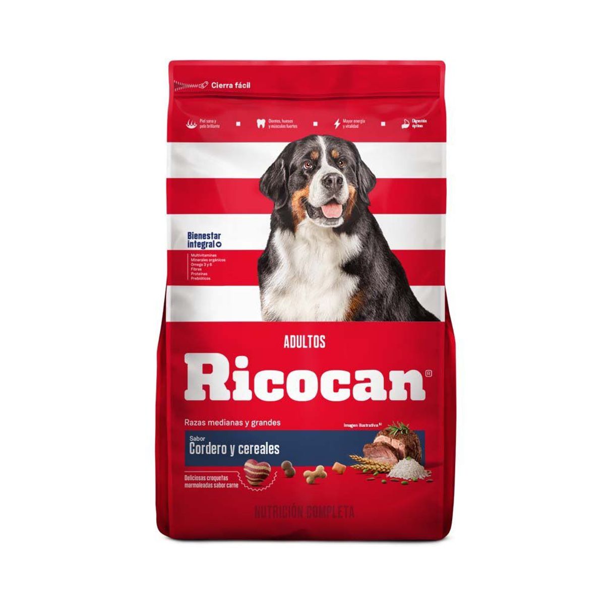 RICOCAN - Alimento Seco Perros Adultos Medianos Ricocan Cordero Bolsa 3 Kg