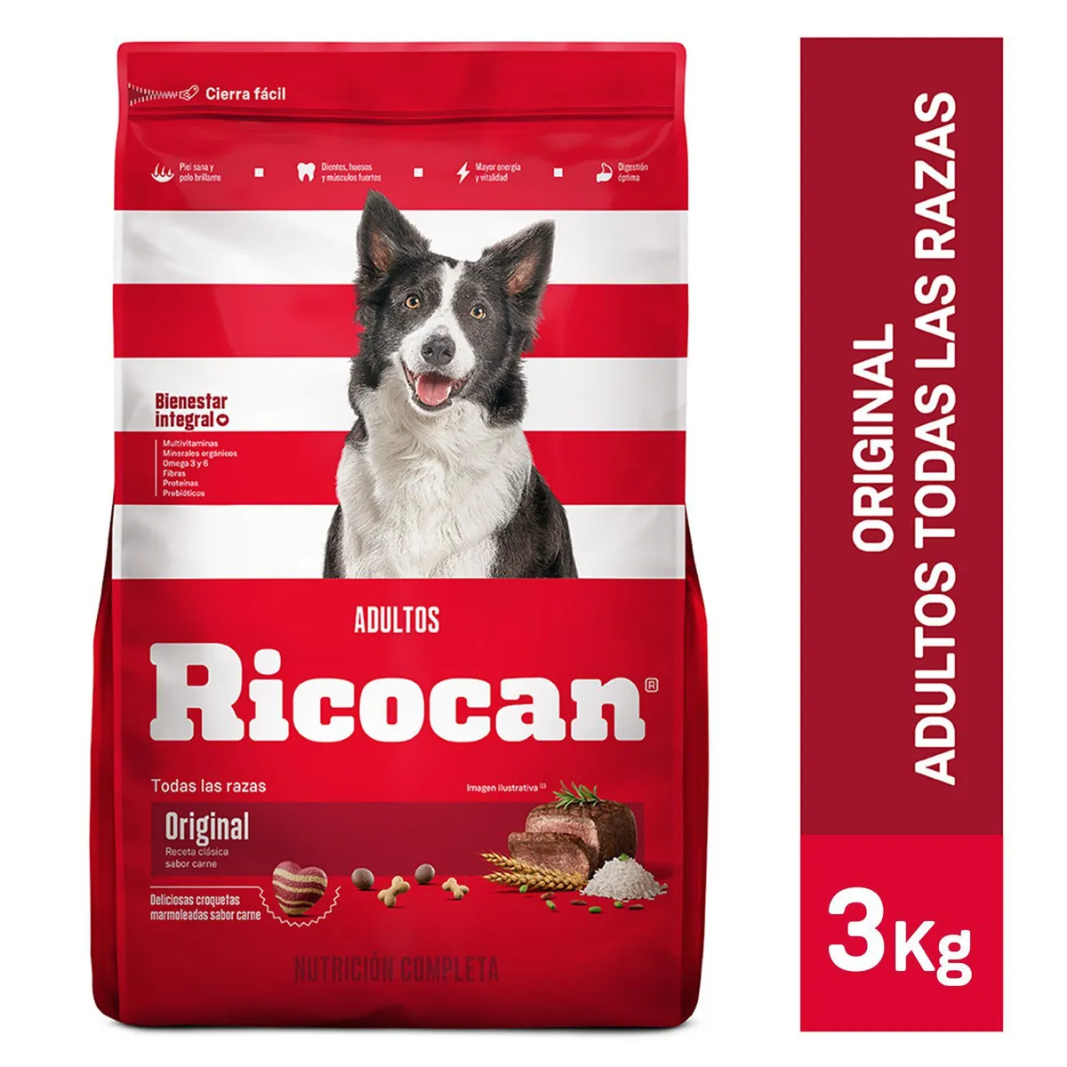RICOCAN - Alimento Seco Perros Adultos Ricocan Original Bolsa 3 Kg