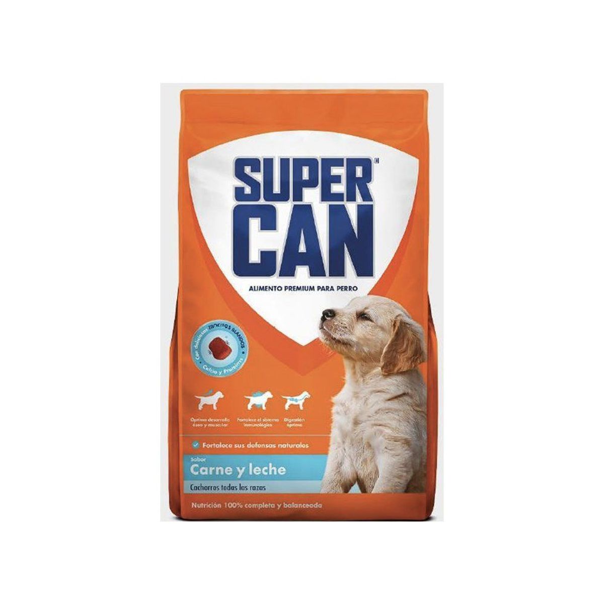 SUPERCAN - Alimento Seco Cachorros Supercan Carne y Leche Bolsa 3 Kg