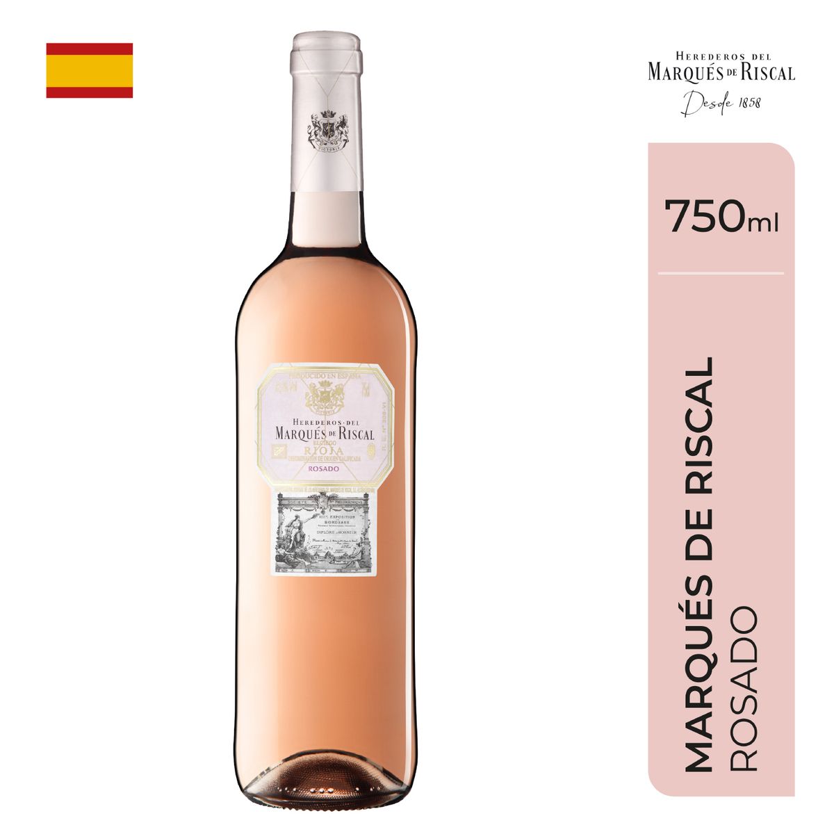 MARQUES DE RISCAL - Vino Marques de Riscal Rosado Botella 750 mL
