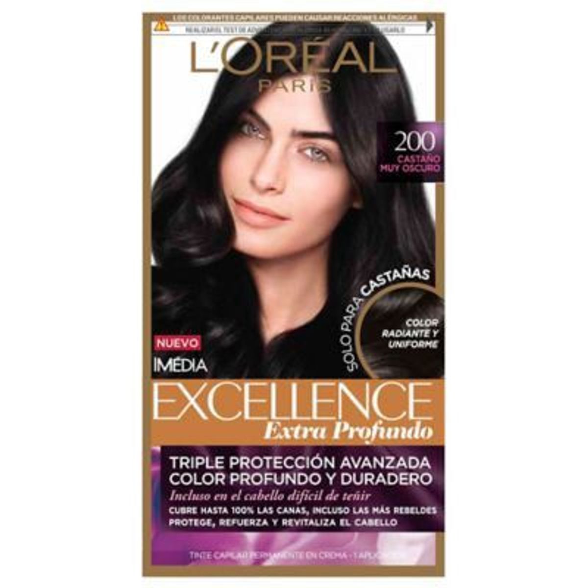 EXCELLENCE - Tinte Excellence Creme Tono 200 Castaño Muy Oscuro