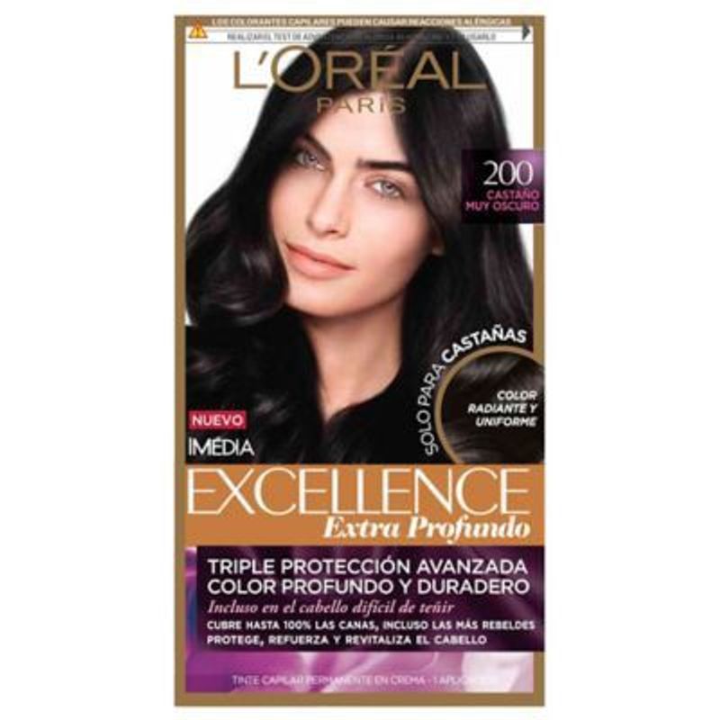 EXCELLENCE - TINTE  CASTAÑO MUY OSCURO #200 1 UNIDAD