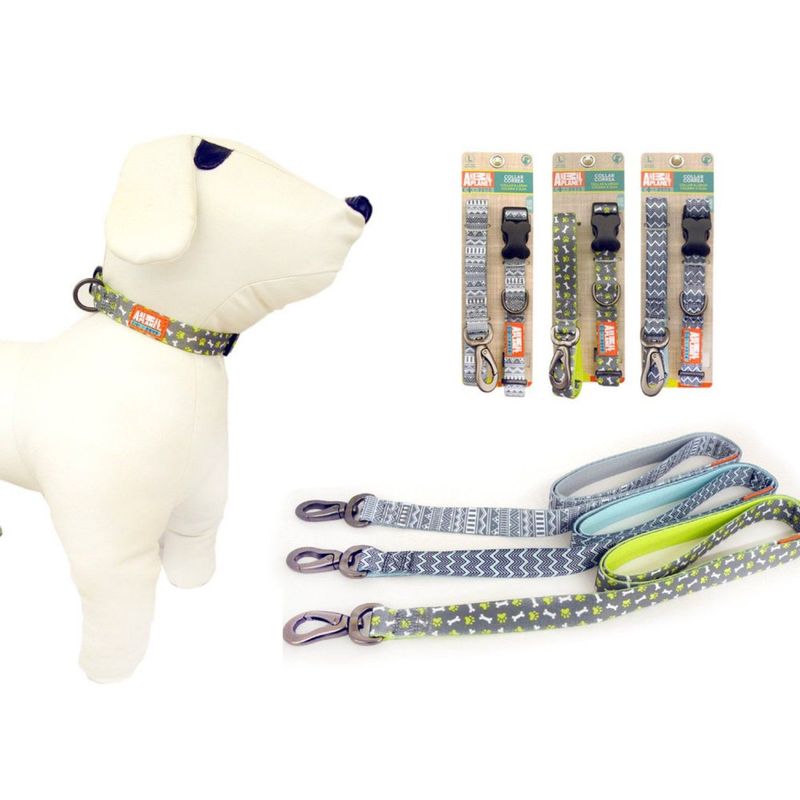 ANIMAL PLANET - Collar y Correa para Mascota Woof Animal Planet 2 Unidades