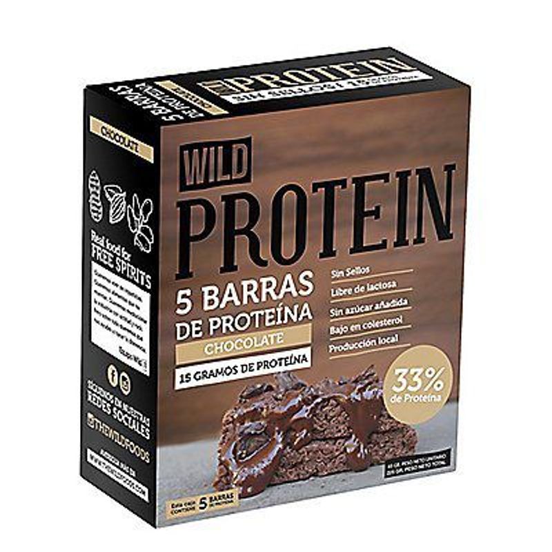 WILD FOOD - Barras de Proteína Chocolate Wild Protein 5 Unidades