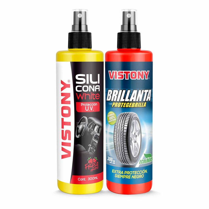 VISTONY - Silicona White 300Ml+Brillanta 300Ml