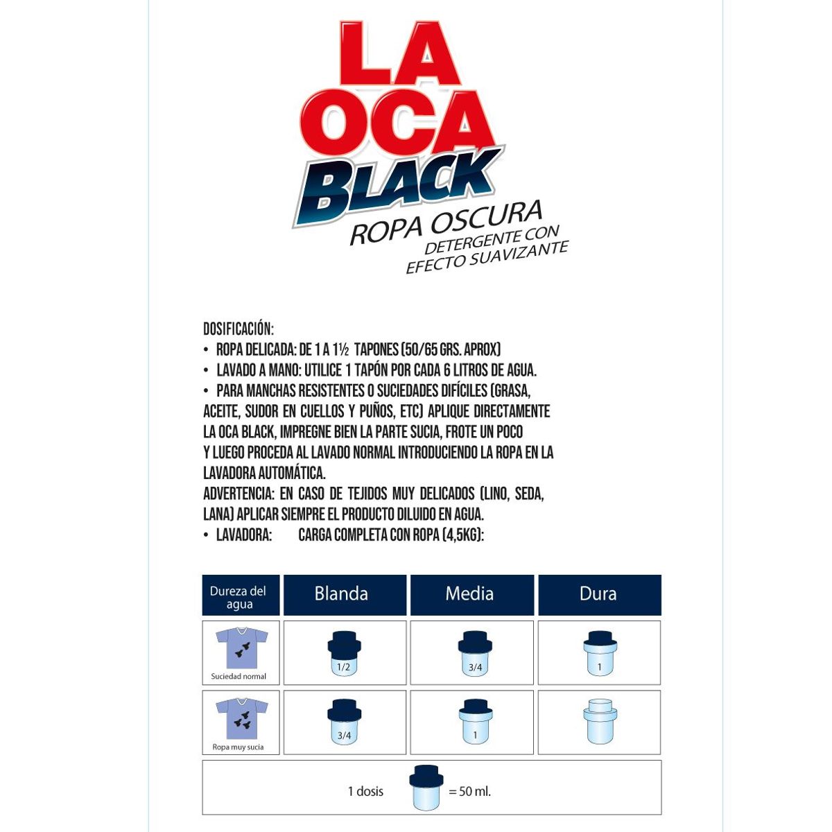 LA OCA - Detergente La Oca Líquido Ropa Oscura Envase 2 L