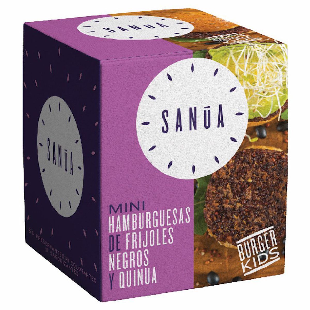 SANUA - MINI HAMBURGUESA FRIJOLES Y QUINUA 500G