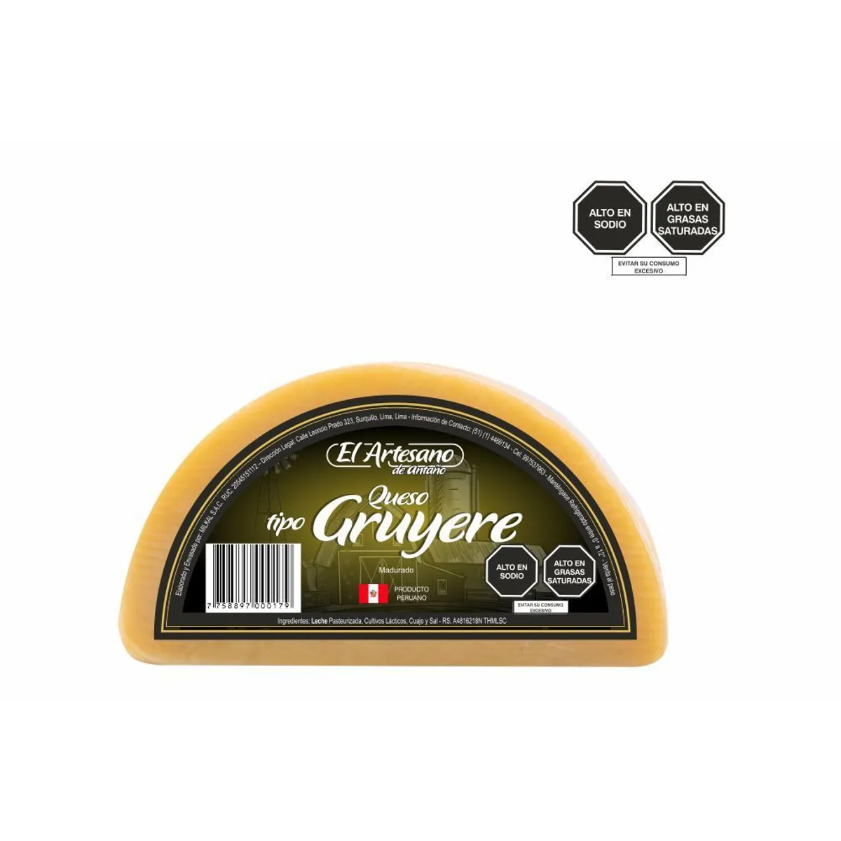 EL ARTESANO DE ANTANO - Queso Tipo Guyere El Artesano de Antaño x Kg