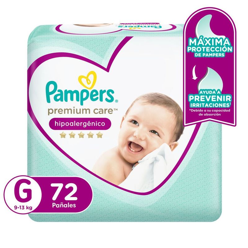 PAMPERS - Pañales Pampers Premium Care Talla G Empaque 72 Und