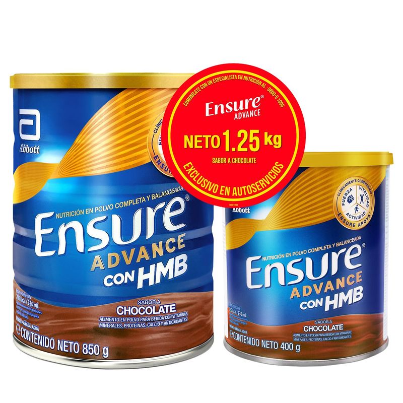 ENSURE - Two Pack Suplemento Ensure Advance Chocolate  850 g