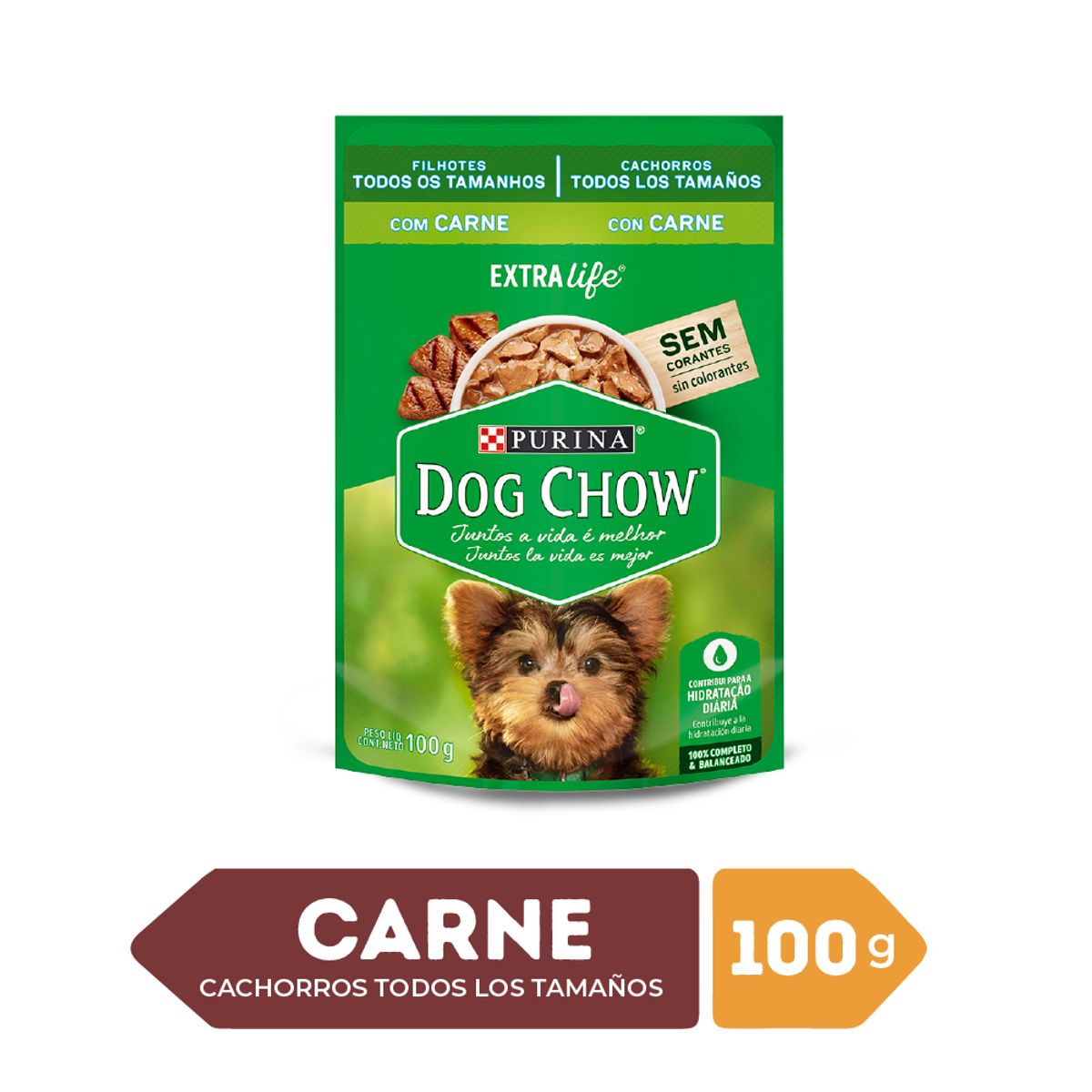 DOG CHOW - Alimento Húmedo Cachorros Pequeños Dog Chow Carne Doypack 100 g