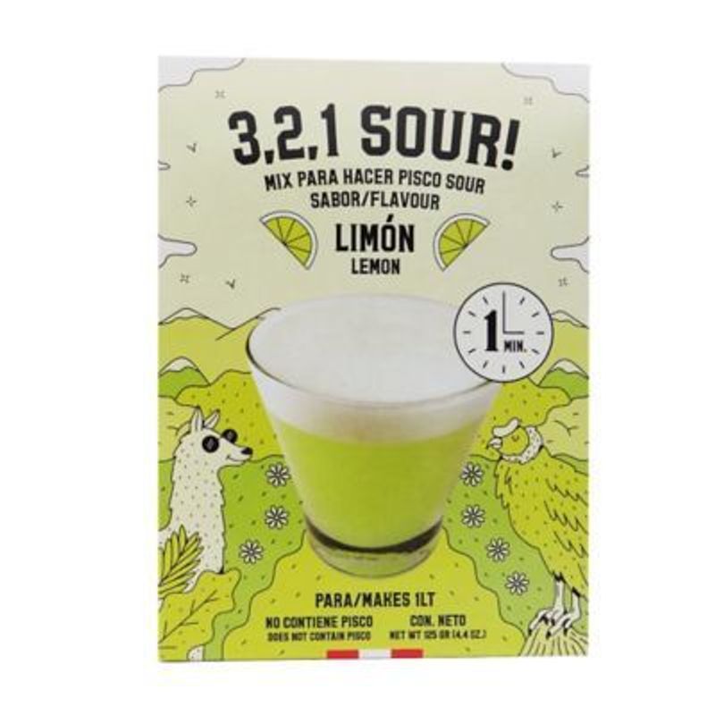 3 2 1 SOUR - Mix Para Pisco Sour Limón 3 2 1 Sour 125 g