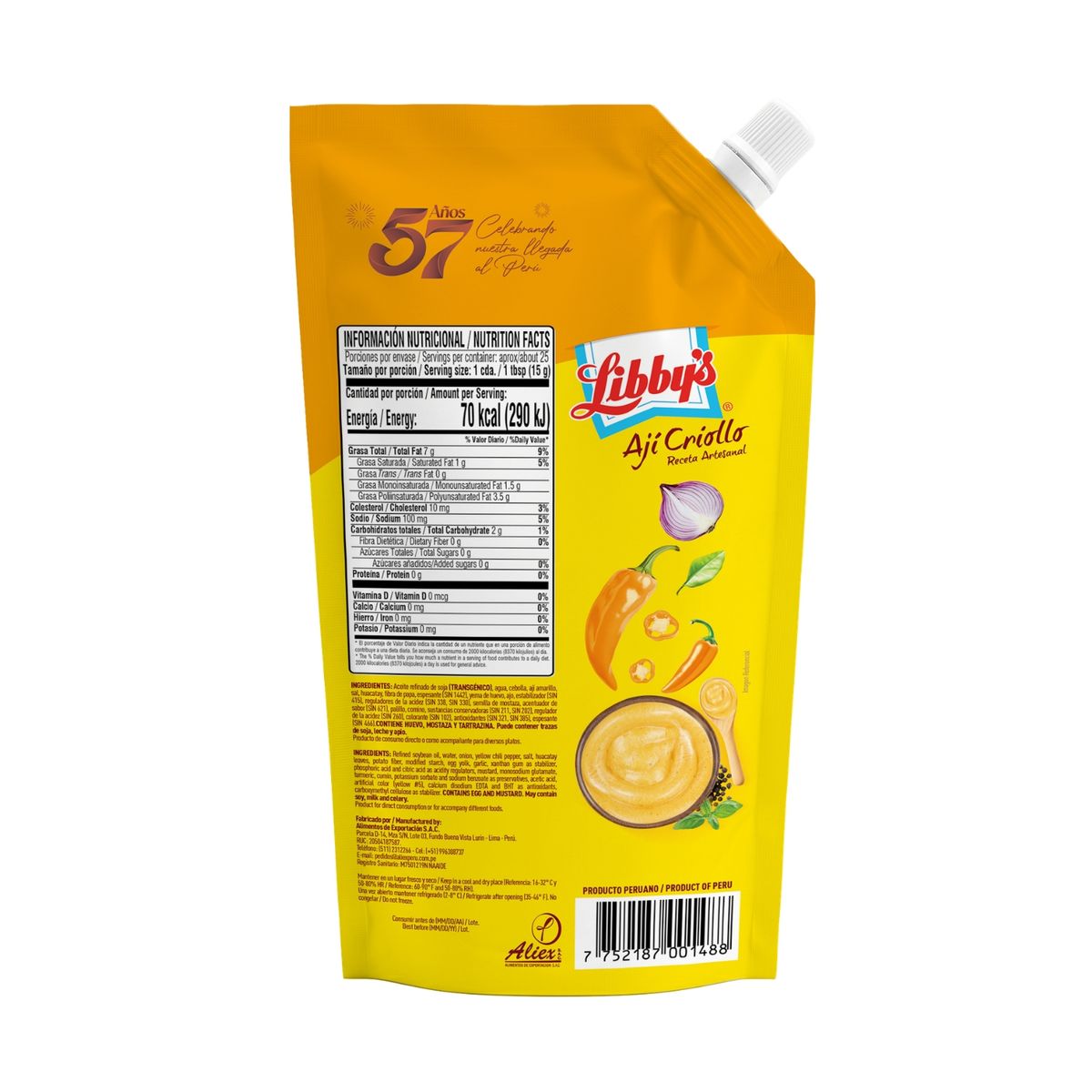 LIBBYS - Ají Criollo Libbys Doypack 380 g