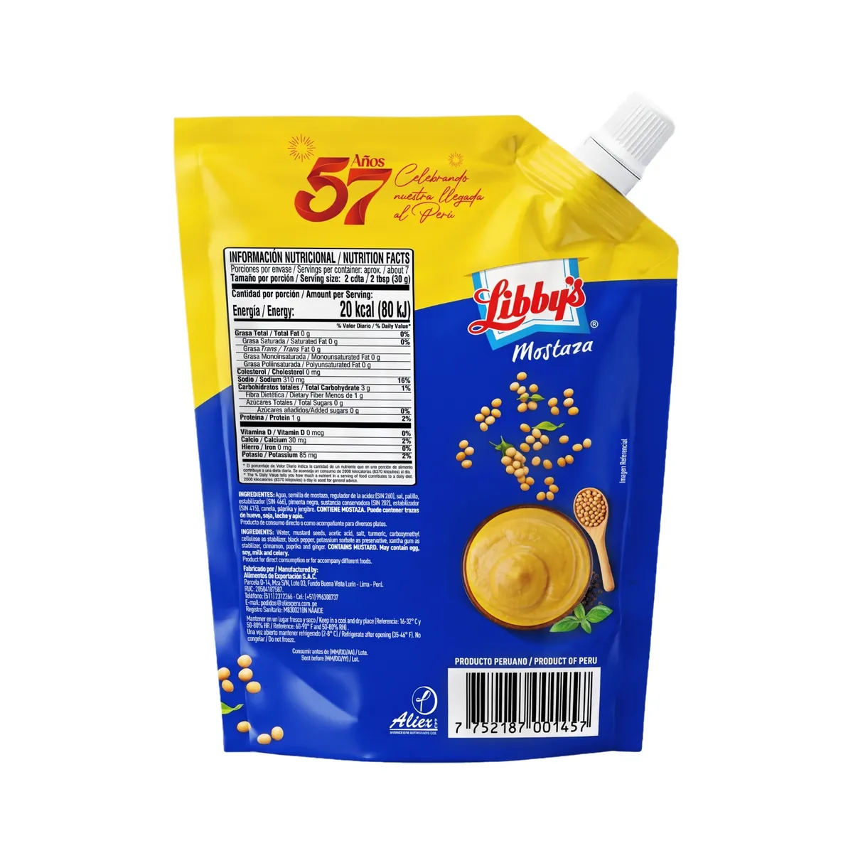 LIBBYS - Mostaza Libbys Doypack 200 g