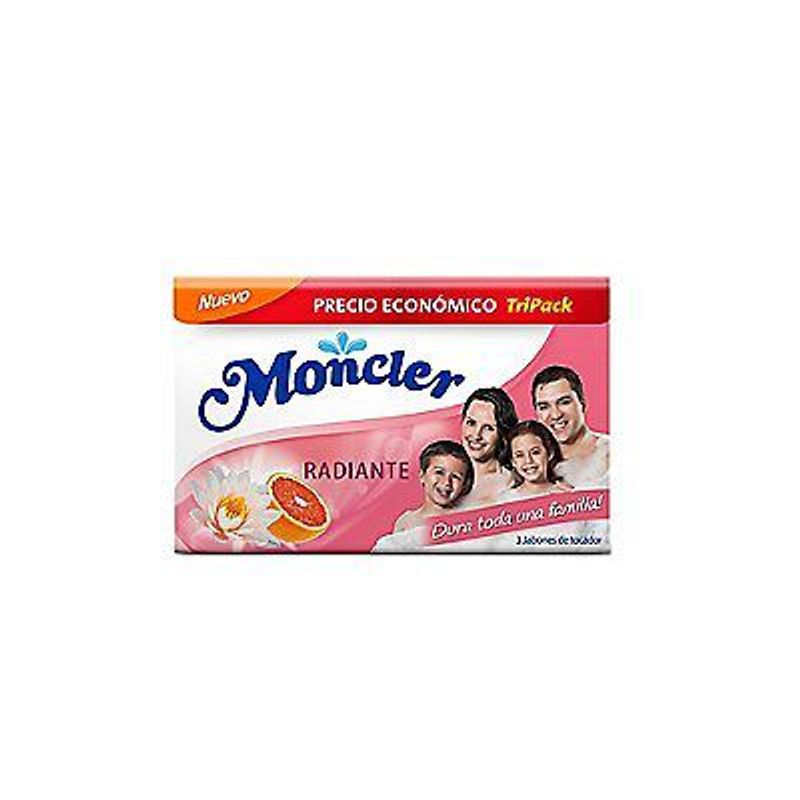 MONCLER - Jabón Moncler Rosado Pack 3 Empaques 145 g