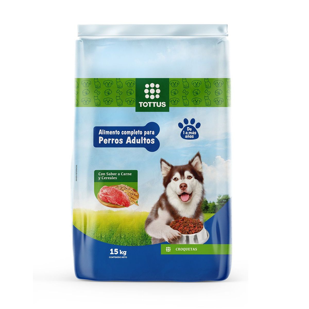 TOTTUS - Alimento Seco Perros Adultos Tottus Bolsa 15 Kg