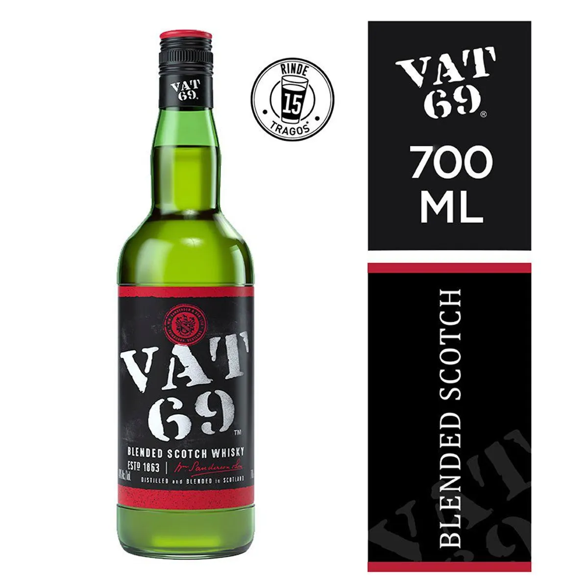 VAT69 - Whisky VAT69 Botella 700 mL