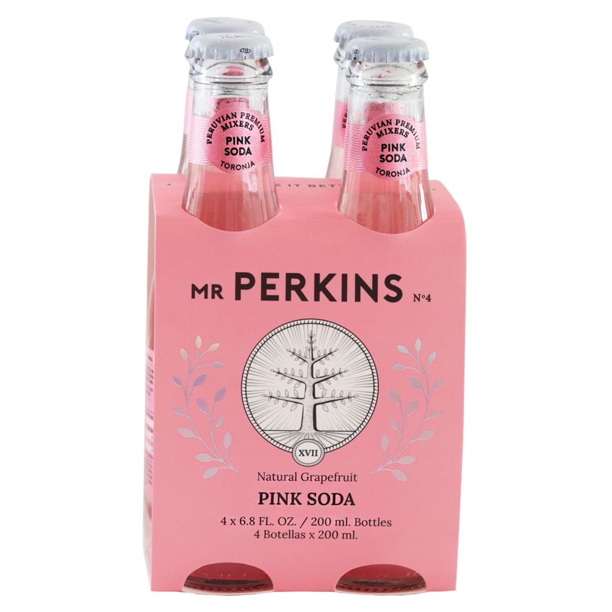 MR PERKINS - Pink Soda Toronja Mr Perkins Pack 4 Botellas 200 mL