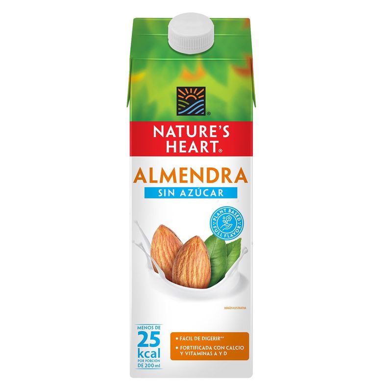 NATURES HEART - Bebida de Almendra Natures Heart Sin Azúcar Caja 946 mL