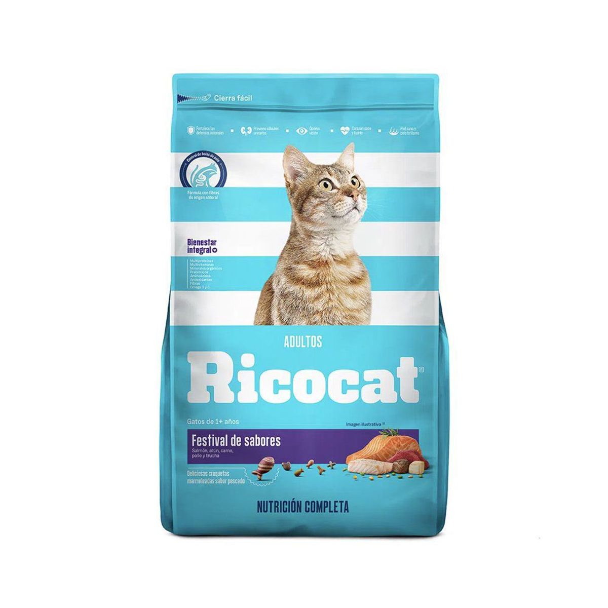 RICOCAT - Alimento Seco Gatos Adultos Ricocat Festival de Sabores Bolsa 1 Kg