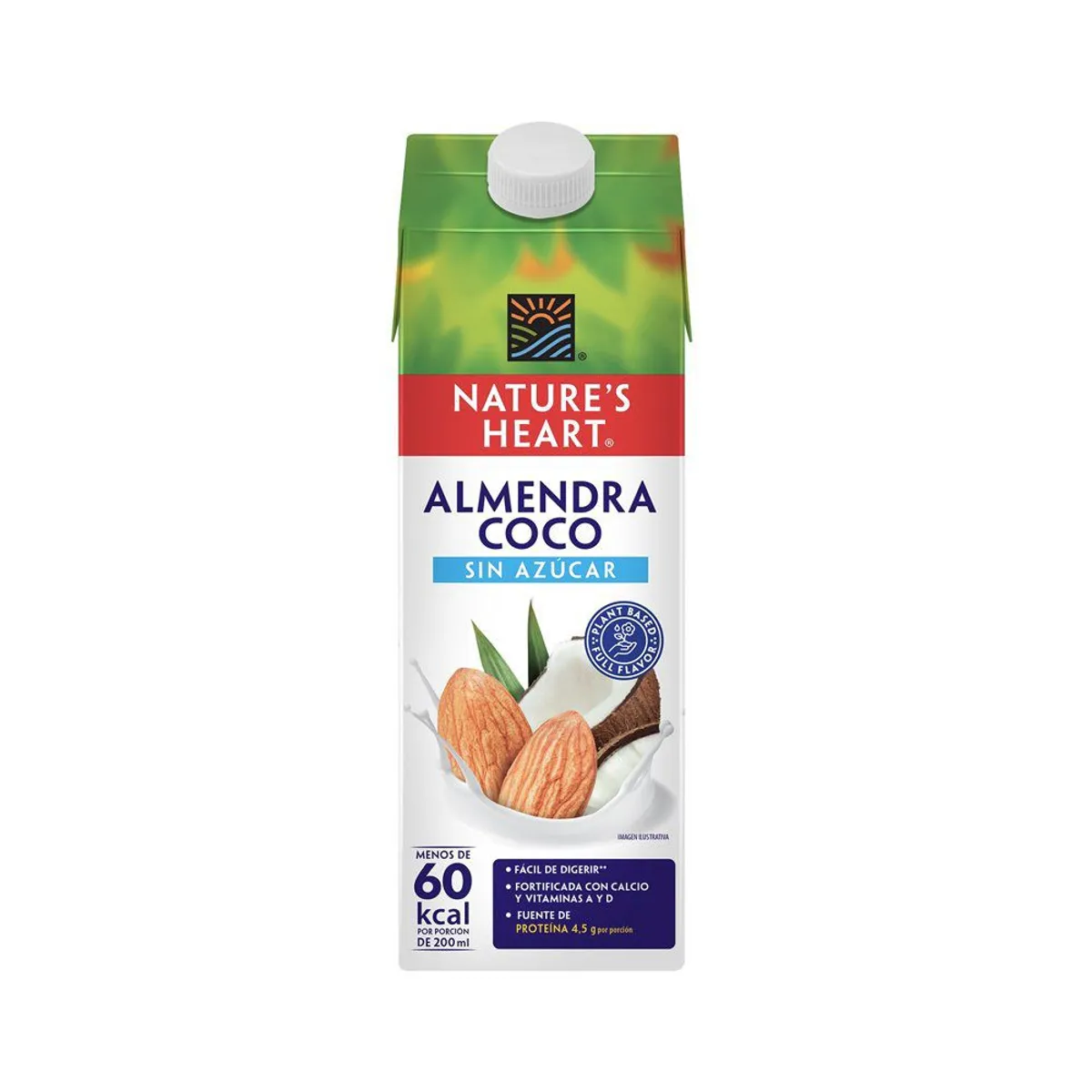 NATURES HEART - Bebida de Almendra y Coco Natures Heart Sin Azúcar Caja 946 mL