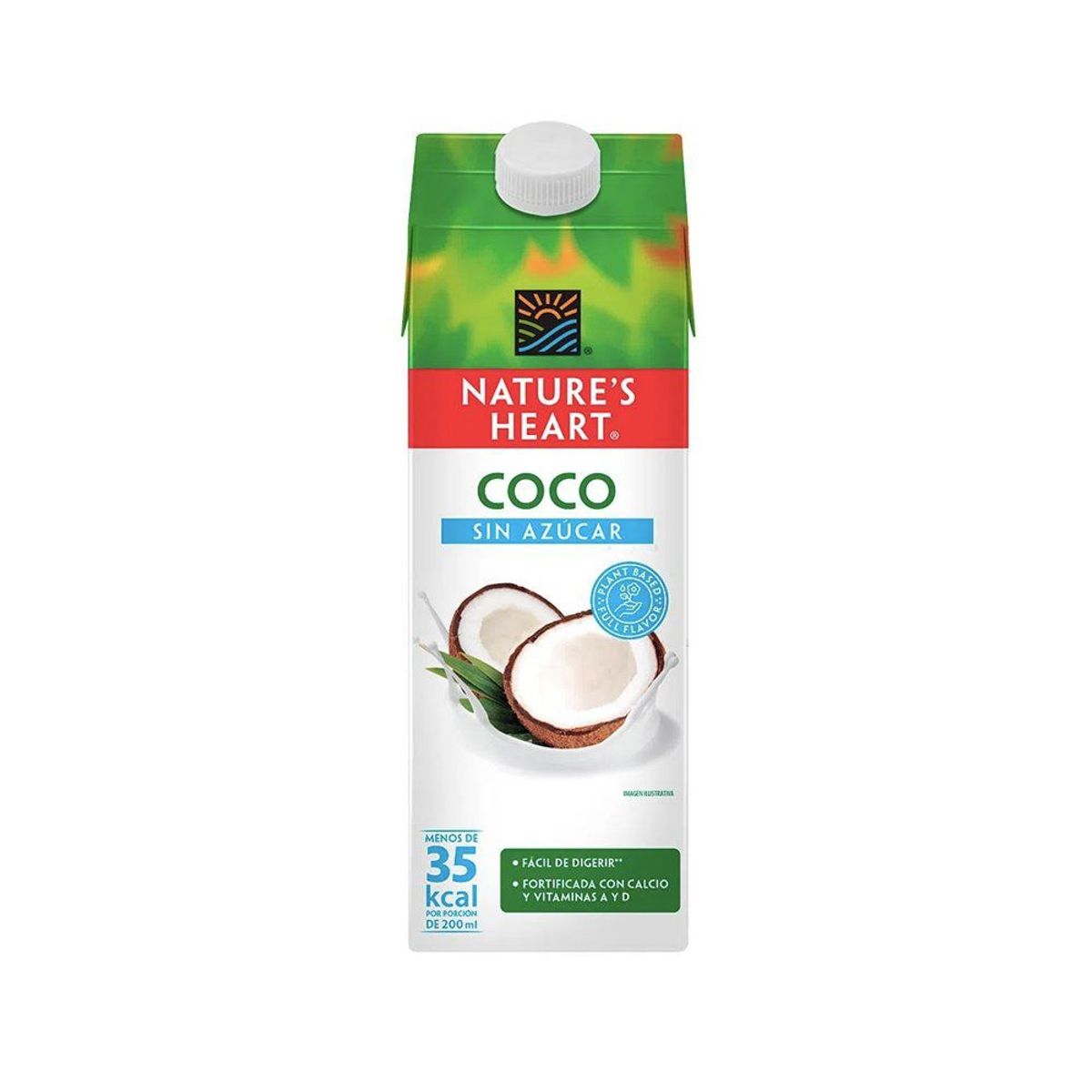 NATURES HEART - Bebida de Coco Natures Heart Sin Azúcar Caja 946 mL