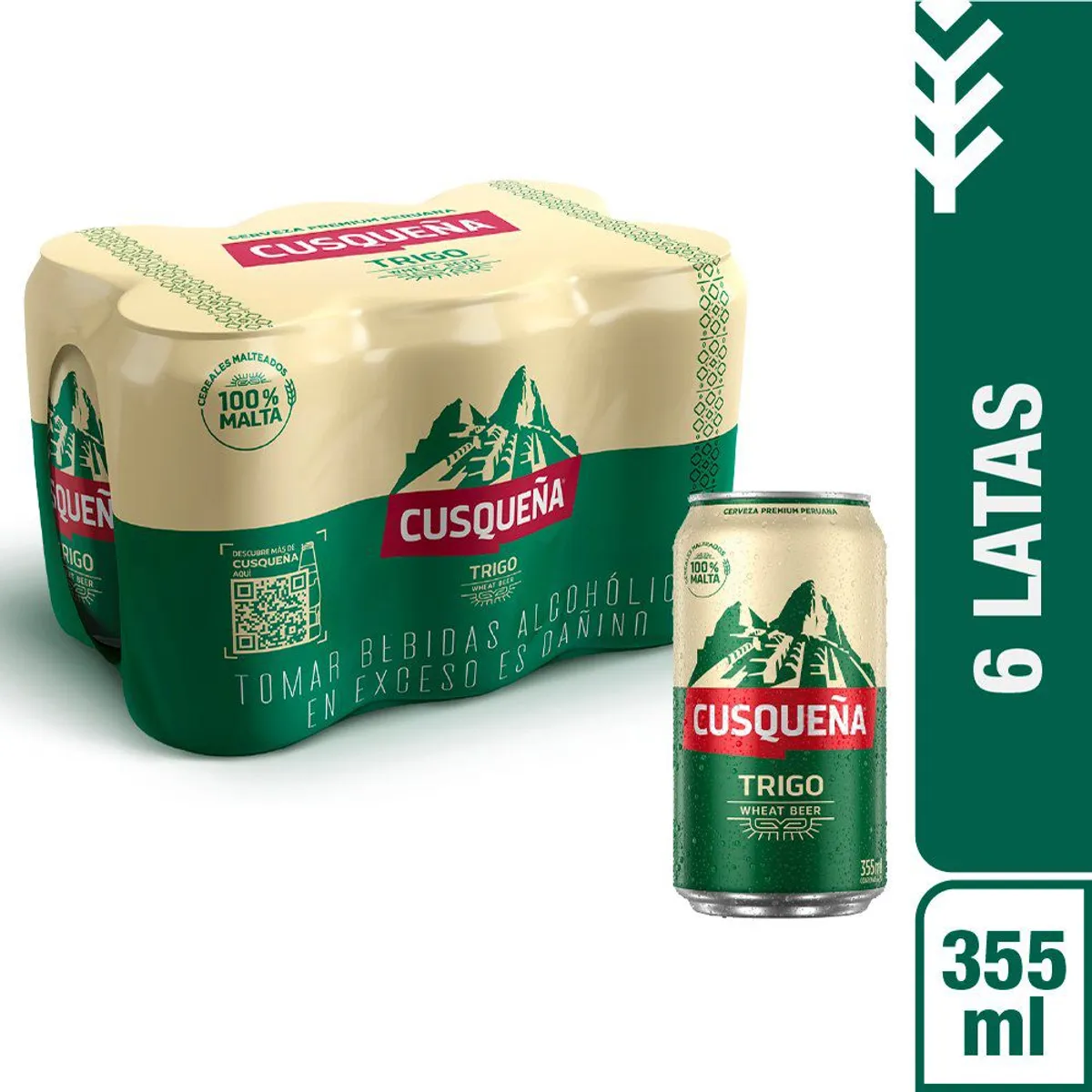 CUSQUEÑA - Cerveza Cusqueña Trigo Sixpack Lata 355 mL