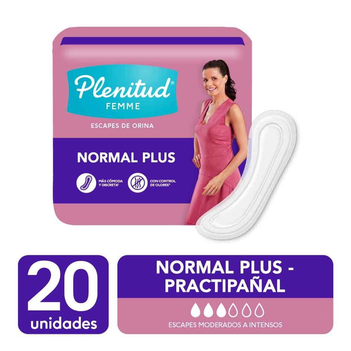 PLENITUD - Toalla Higiénica Plenitud Normal Plus Empaque 20 Und